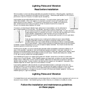 Lighting Poles and Vibration