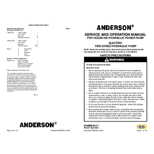 Anderson Service and Operation Manual (m-800)