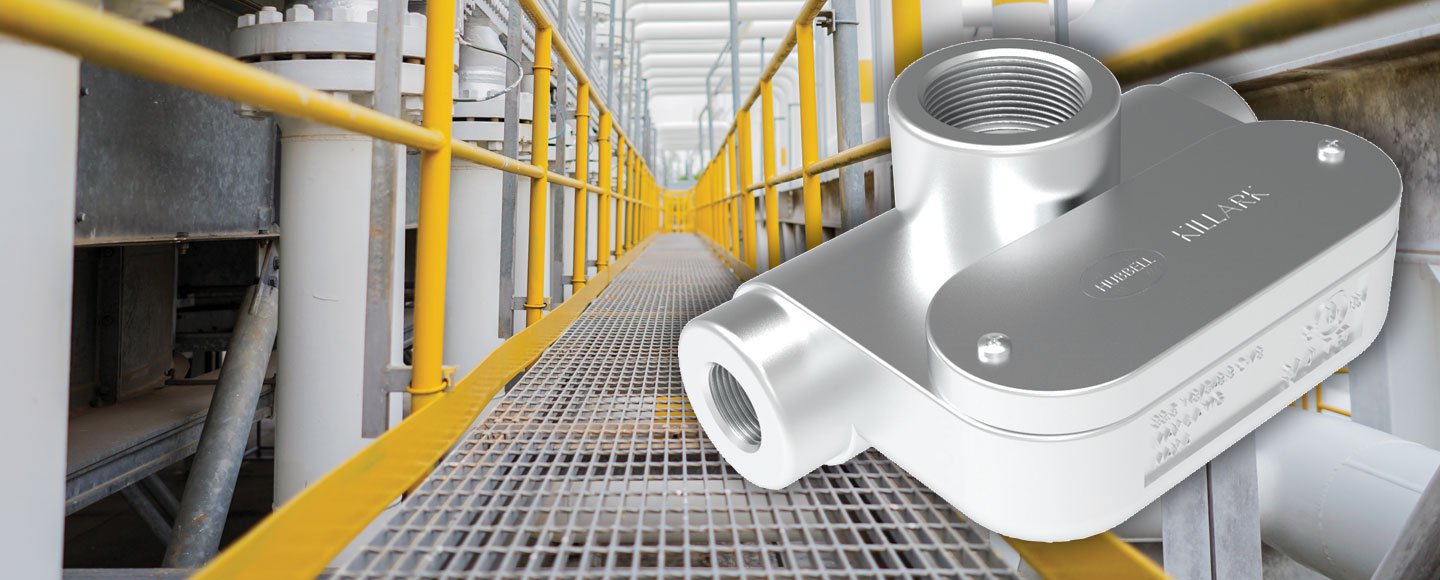 Hubbell Killark TET “Top Entry T” Conduit Bodies - Innovative conduit fitting for gantry walkways