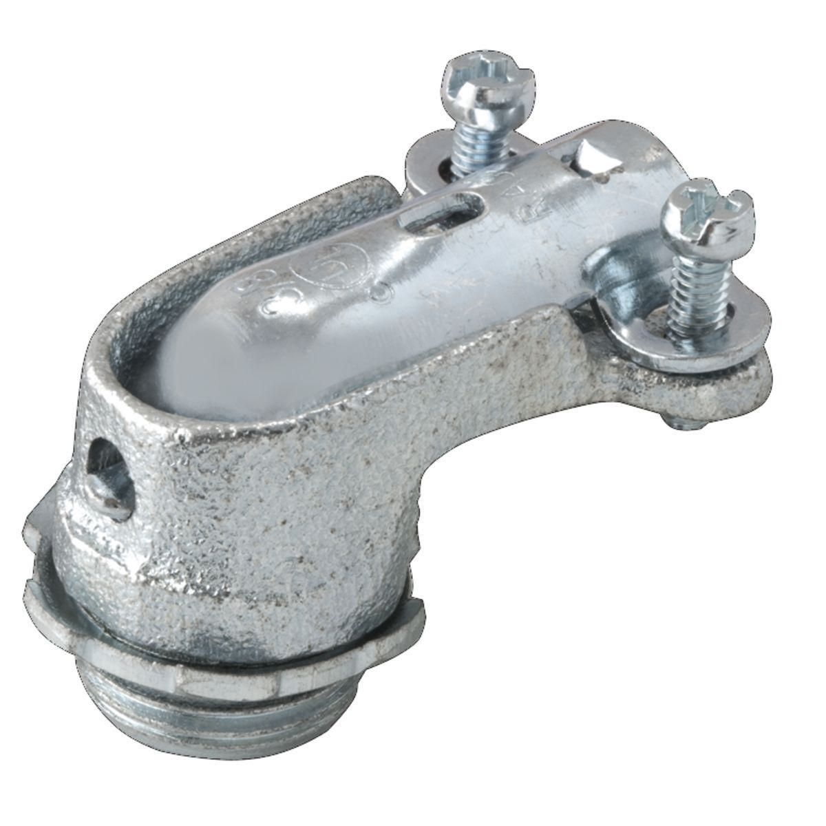 3/8 in. Flex/AC 90 Degree Squeeze Connector, Uninsulated, for FMC