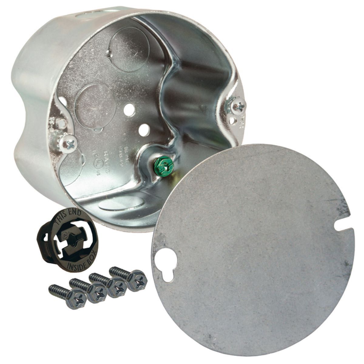 Raco  Round  Steel  Box Cover  For Light Fixtures 