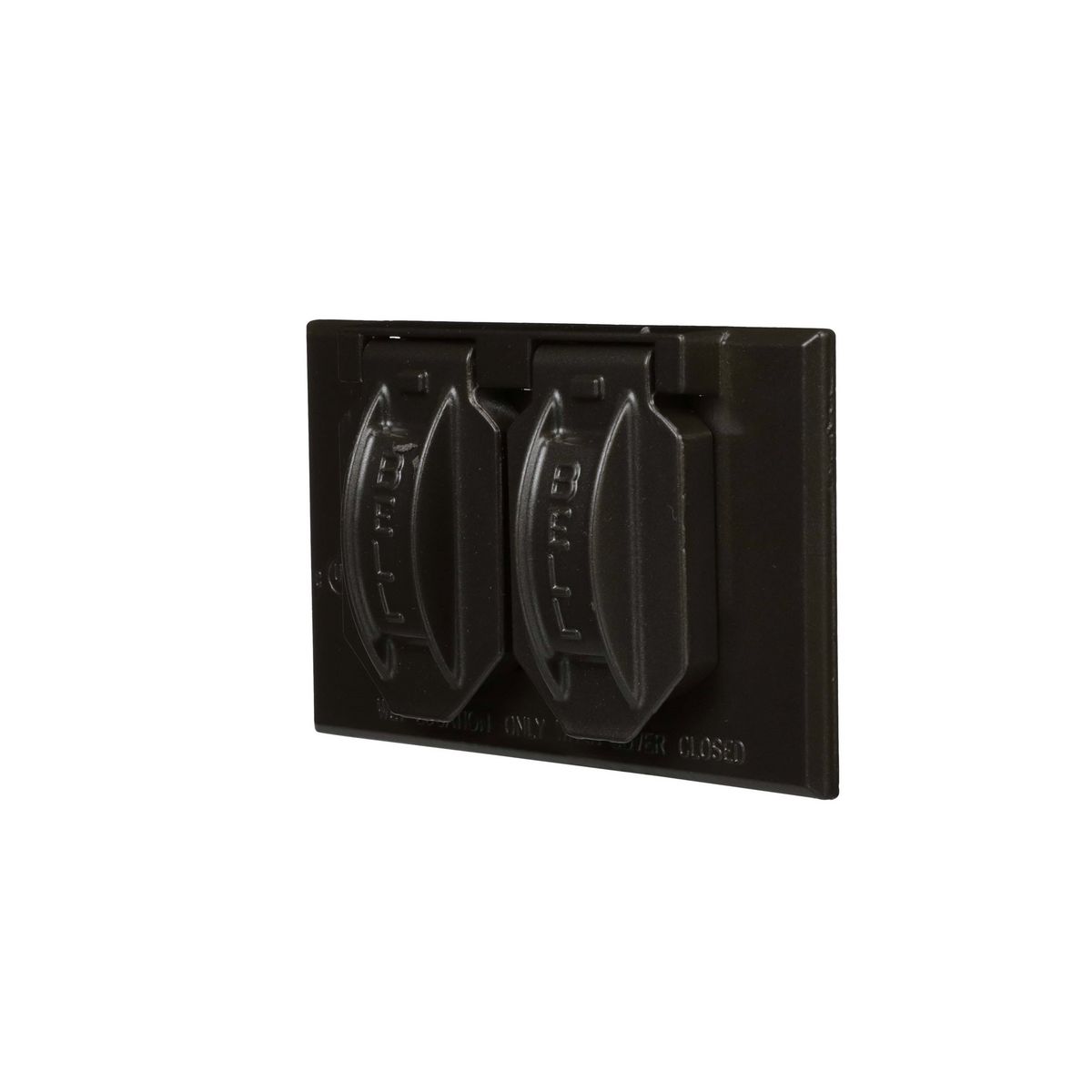 RAC 5180-2 1G HORIZONTAL WP COVER DUPLEX - BRONZE