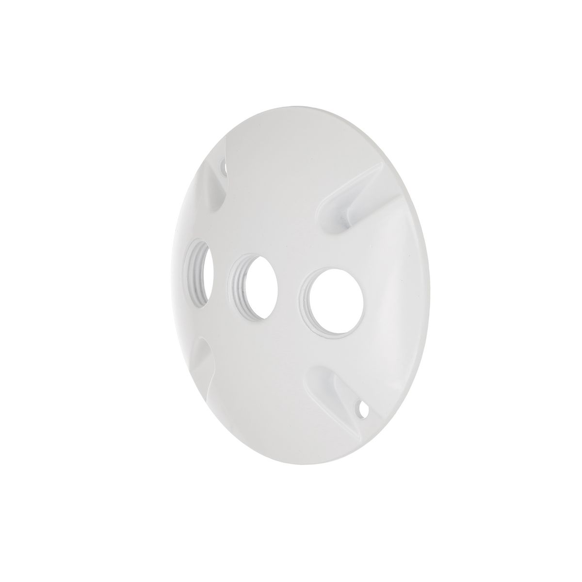 RAC 5197-1 RND WP CLUSTER CVR (3) 1/2 IN. OUTLT WH