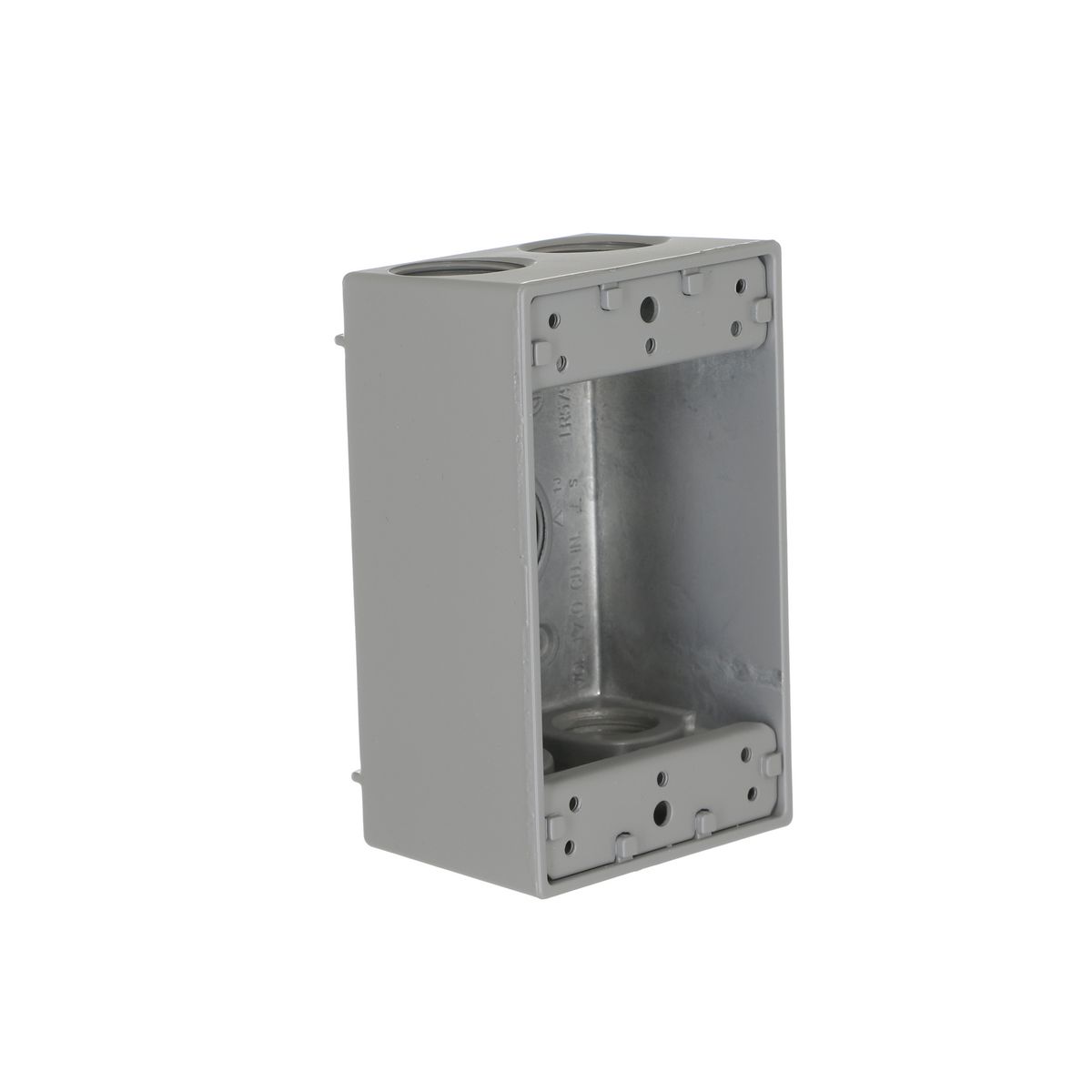 RAC 5331-0 1G WP BOX (5) 3/4 IN. OUTLETS - GRAY