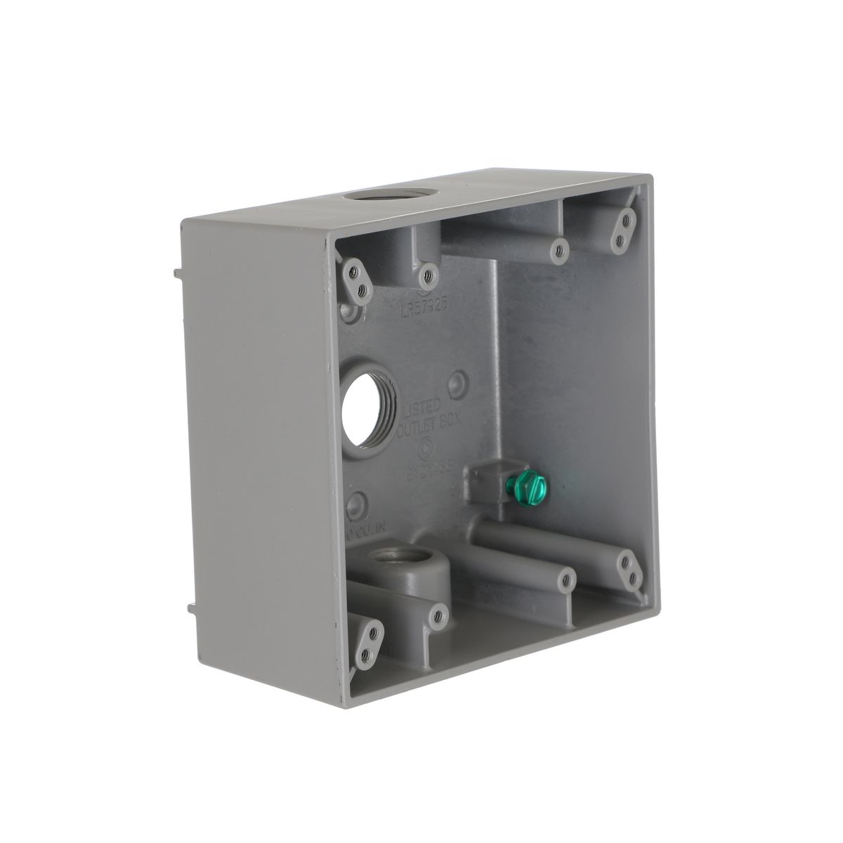 RAC 5333-0 2G WP BOX (3) 1/2 IN. OUTLETS - GRAY