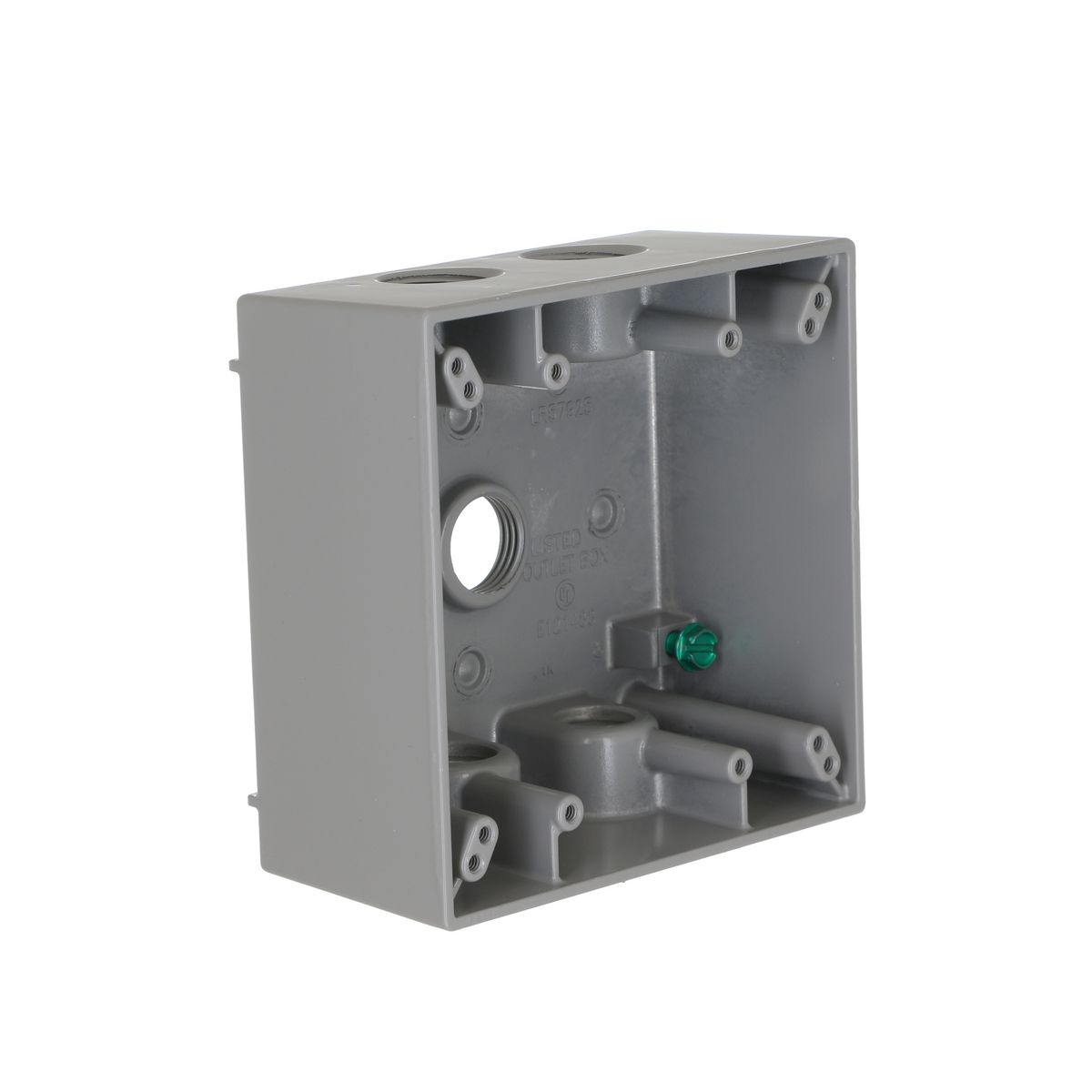 RAC 5337-0 2G WP BOX (5) 1/2 IN. OUTLETS - GRAY REPLACES TAYMDB550S