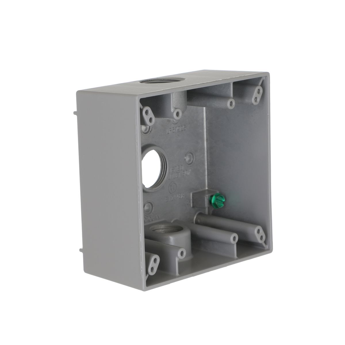 RAC 5341-0 2G WP BOX (3) 3/4 IN. OUTLETS - GRAY