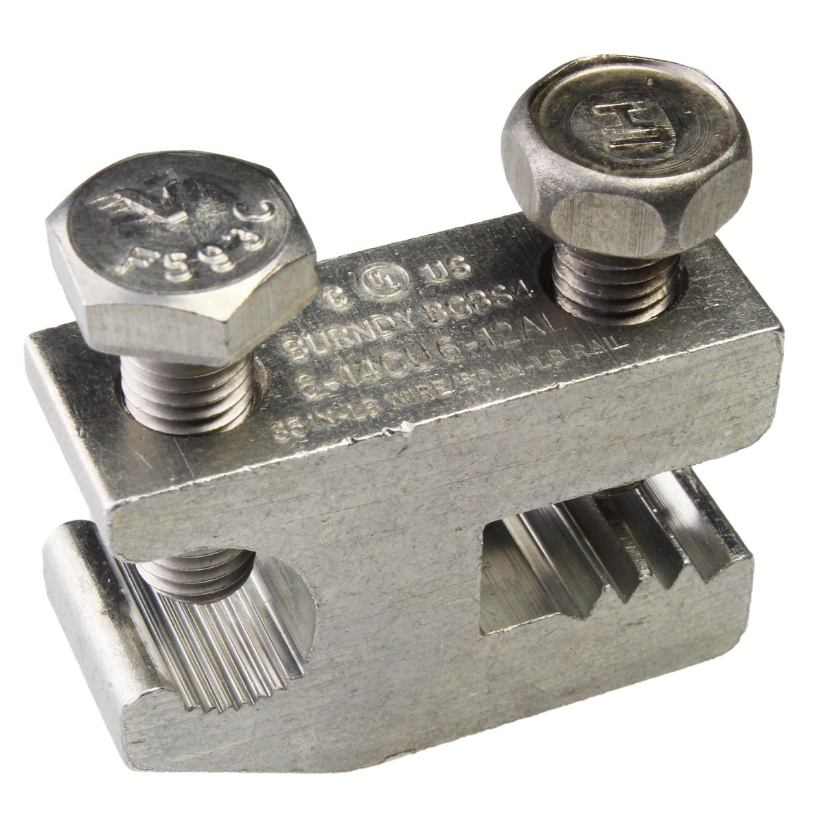 Product image for Burndy BGBS4 AL LAY" GRN LUG 4-14