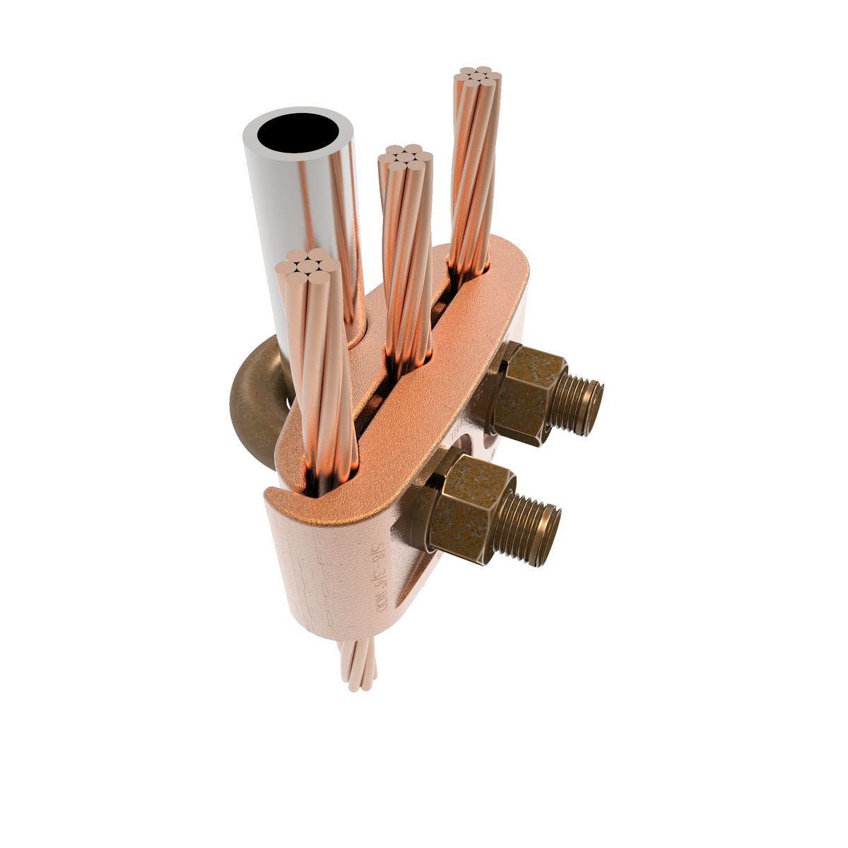 GK6426, Copper Alloy Grounding Clamp, 3 Cables to Rod or Pipe, GK6426