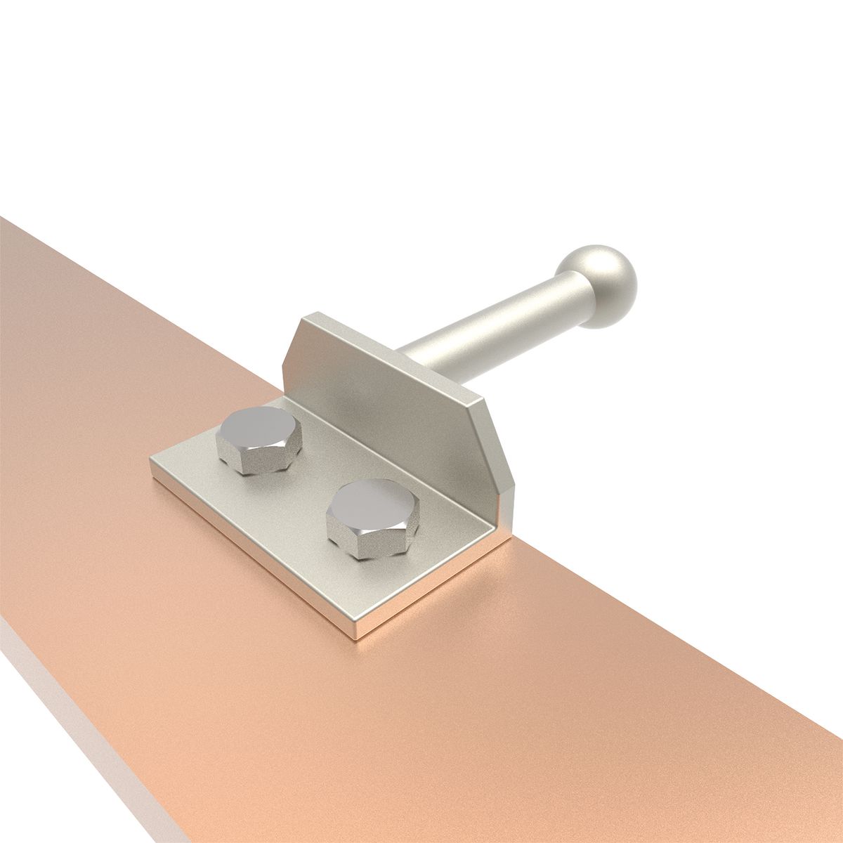 GSC632NH25B5H Safety Ground Stud, Tin Plated Cast Copper, 90° offset