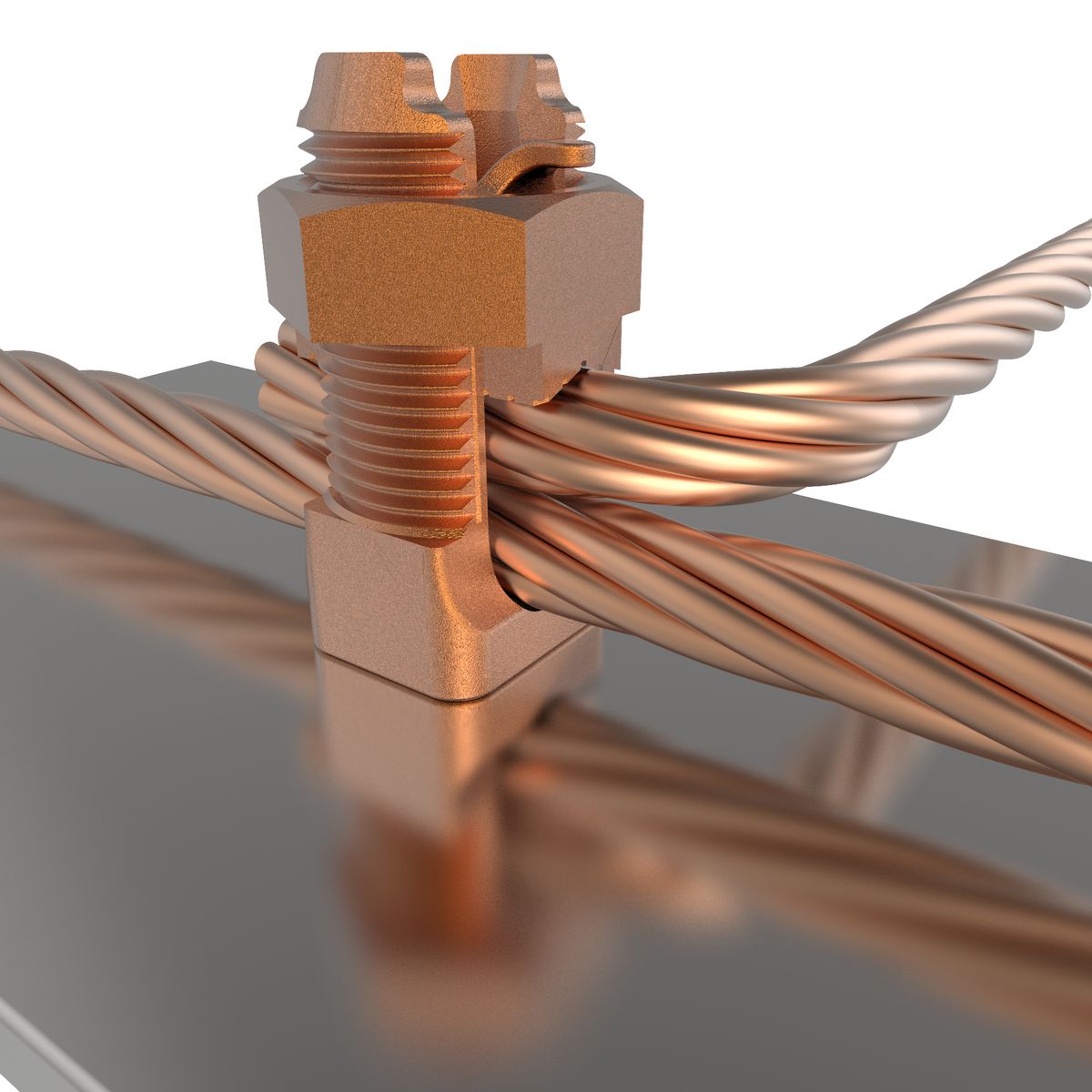 K2C28, SERVIT POST Mechanical Connector, 2 Cables to Flat K2C28 Burndy