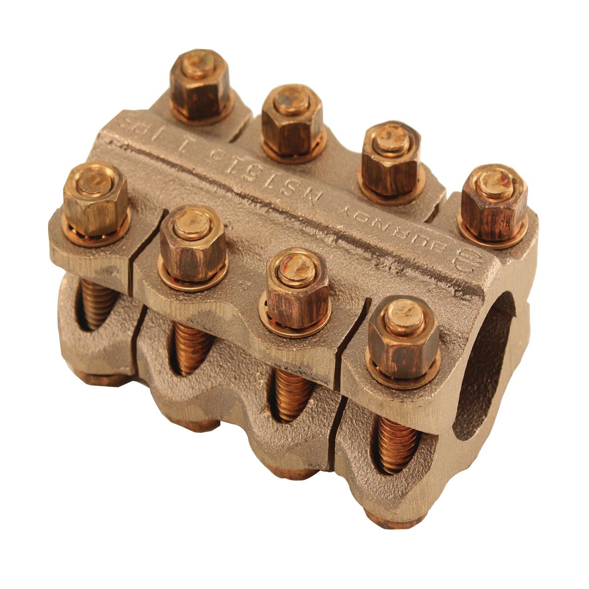 Product image for Burndy NS1515 Cast Cu Alloy Bolted Coupler,1" IPS, Silicon Bronze H/W