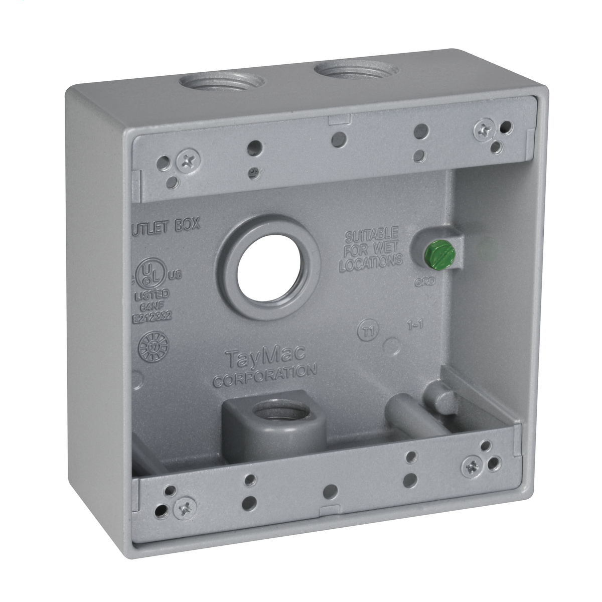 Product image for Taymac DB450S 2g Weatherproof Box (4) 1/2 In. Outlets - Gray