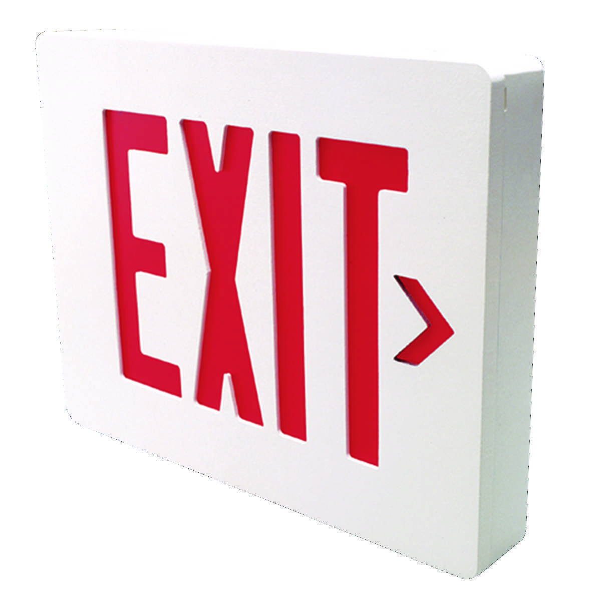 Die Cast Aluminum Exit Sign with Battery Back-up Green Letters