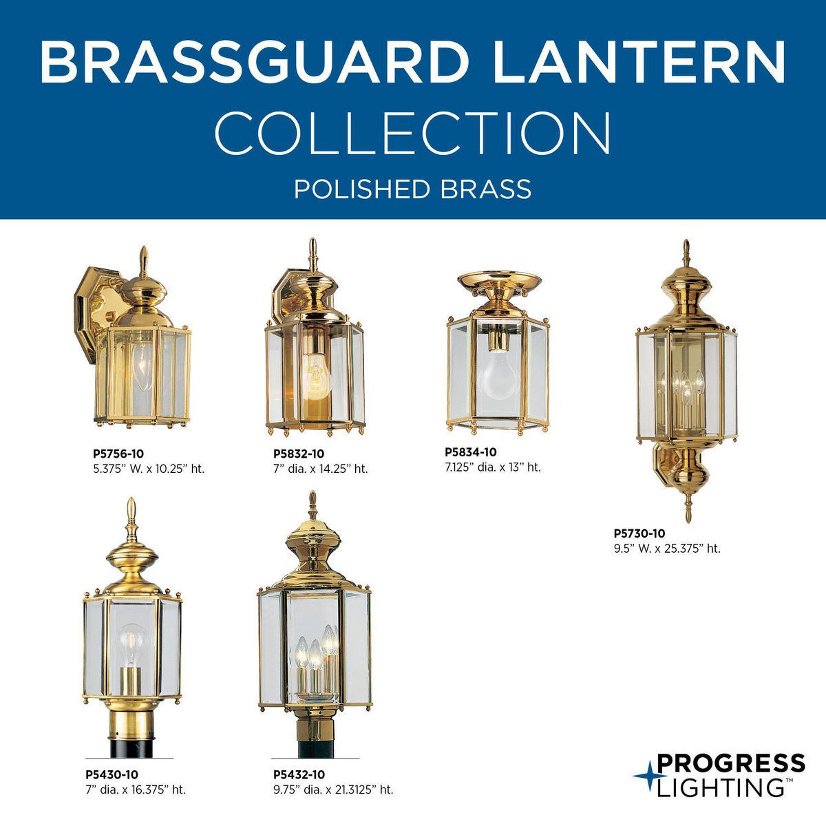 Progress Lighting BrassGUARD Collection 1-Light Outdoor Wall Lantern  P5756-09 