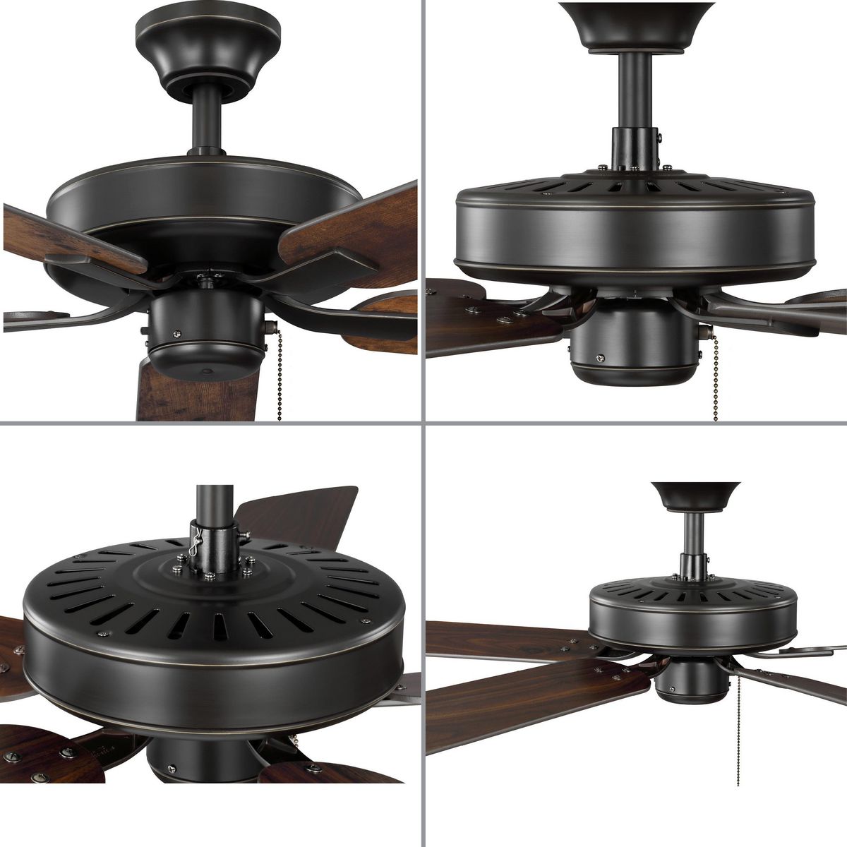 AirPro 52 in. Antique Bronze 5-Blade AC Motor Transitional Ceiling