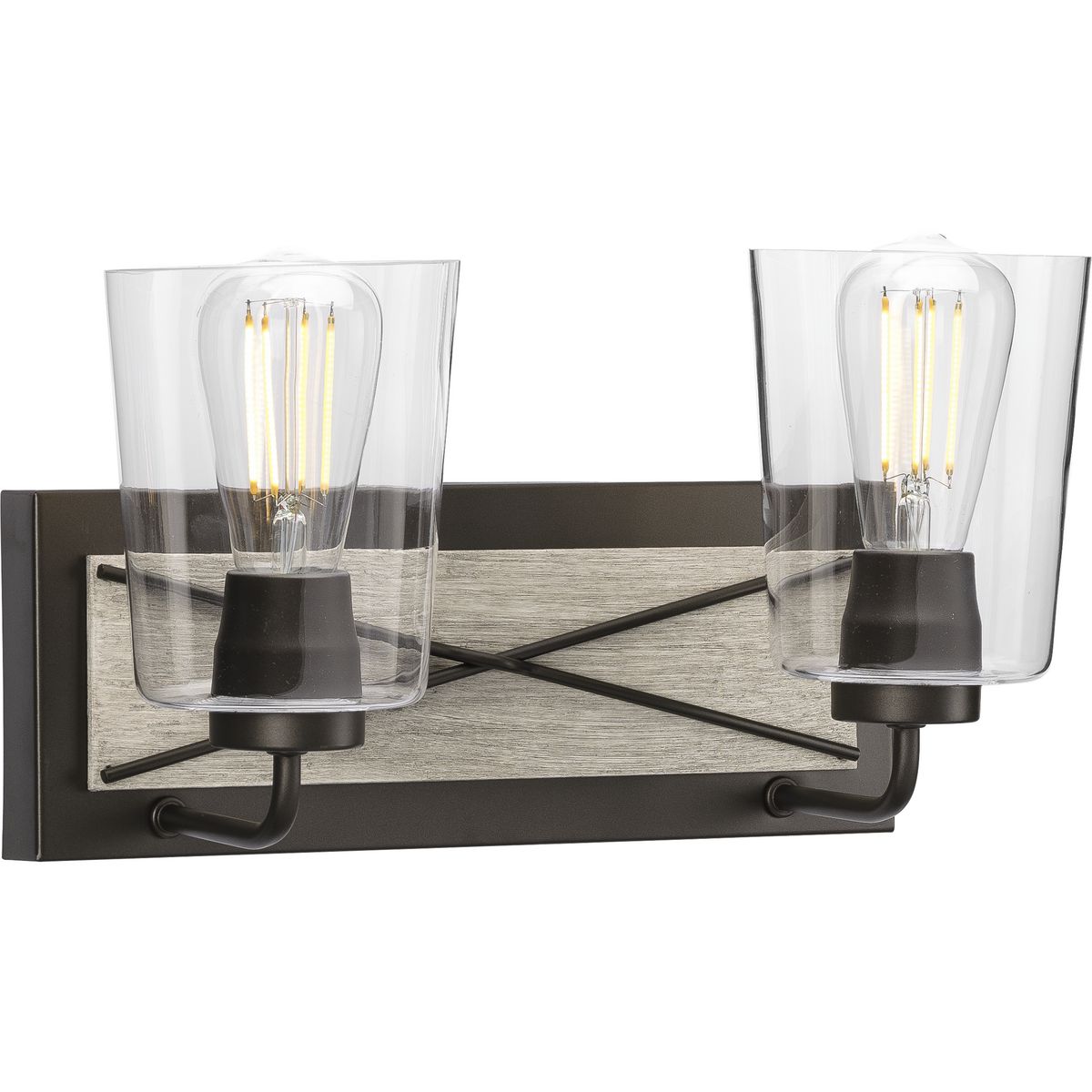 Briarwood Collection Two Light Graphite, Two Light Bathroom Vanity Fixtures