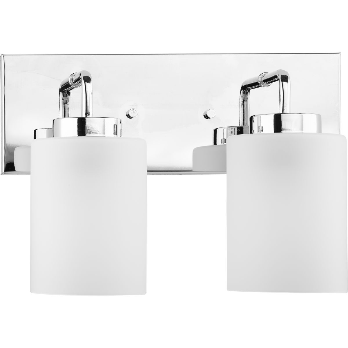 Merry Collection TwoLight Polished Chrome and Etched Glass