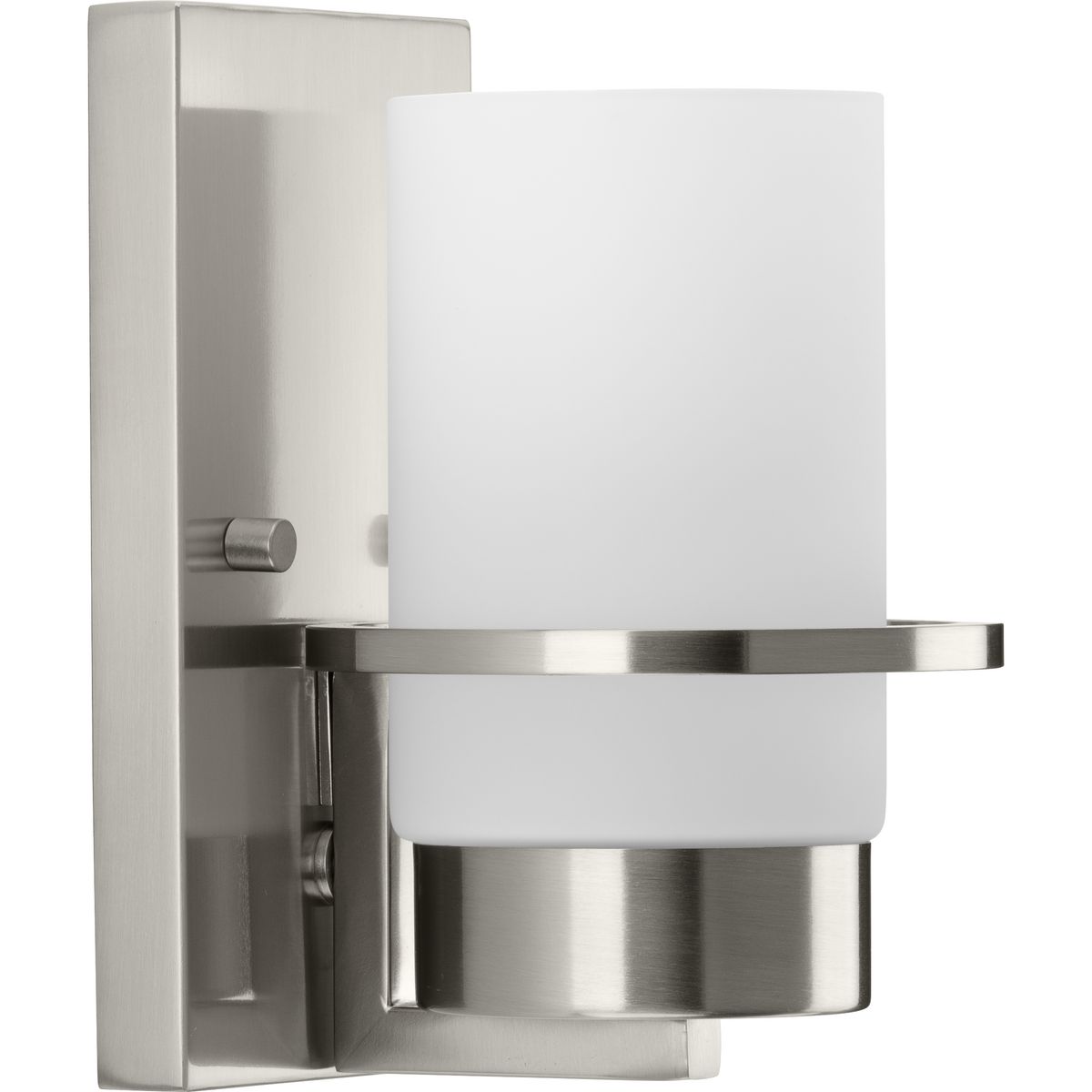 Reiss Collection OneLight Modern Farmhouse Brushed Nickel Vanity Light