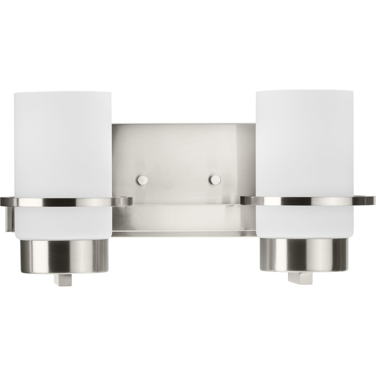 Reiss Collection TwoLight Modern Farmhouse Brushed Nickel Vanity Light