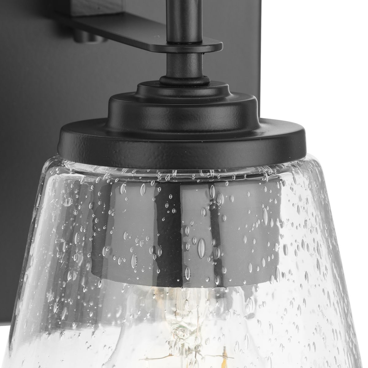 Martenne Collection OneLight Matte Black Modern Farmhouse Vanity Light