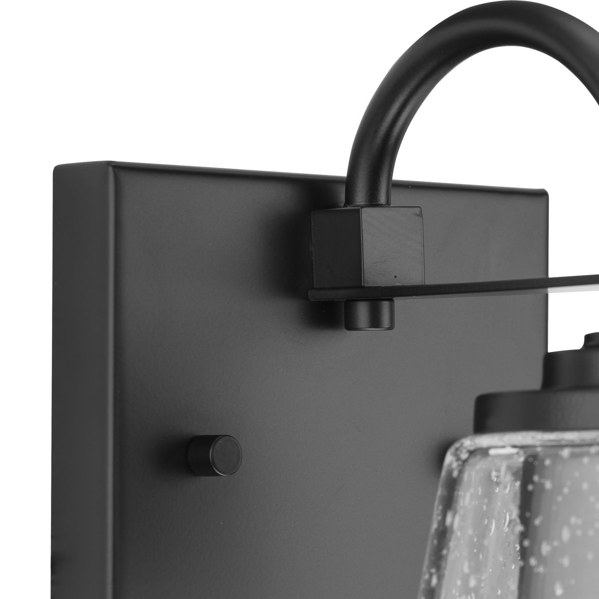 Martenne Collection OneLight Matte Black Modern Farmhouse Vanity Light