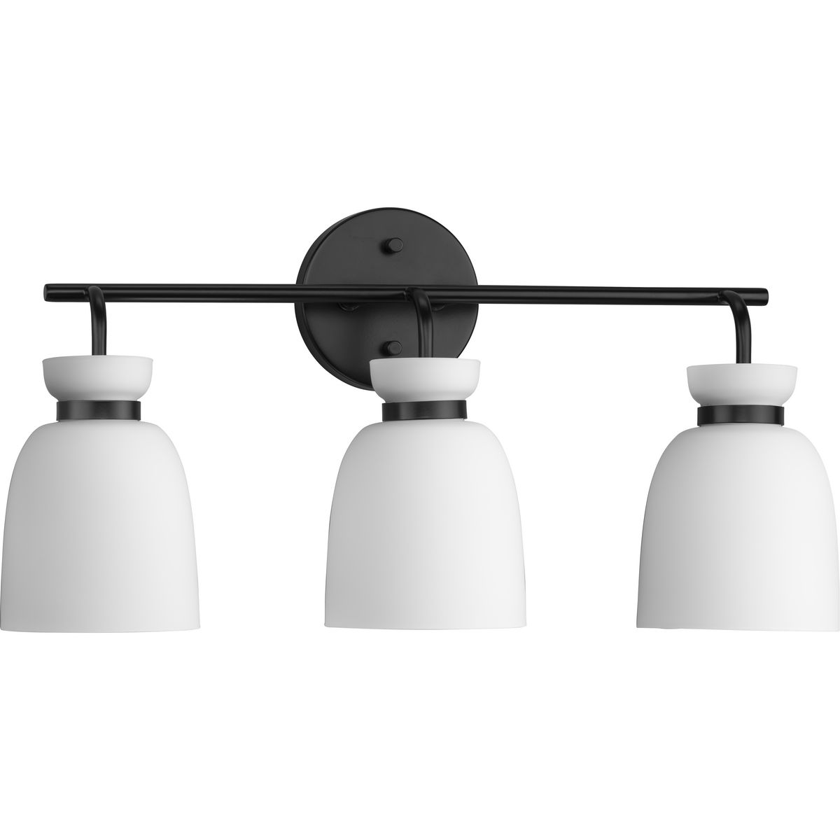 Lexie Collection ThreeLight Matte Black Contemporary Vanity Light