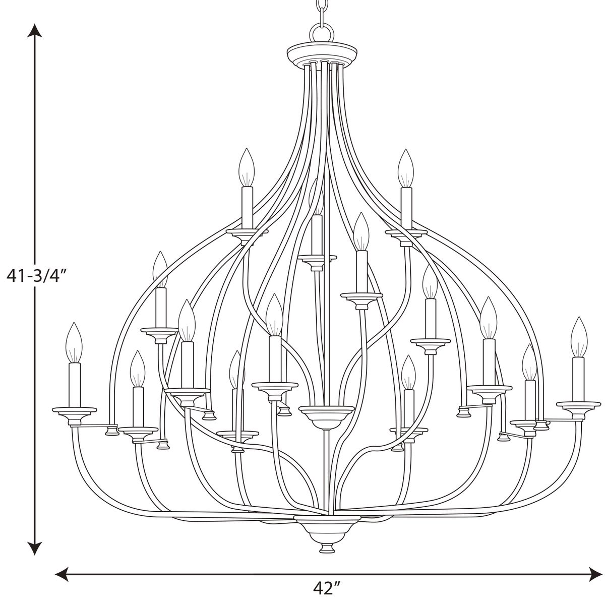 Tinsley Collection Fifteen-Light Chandelier | P400110-109 