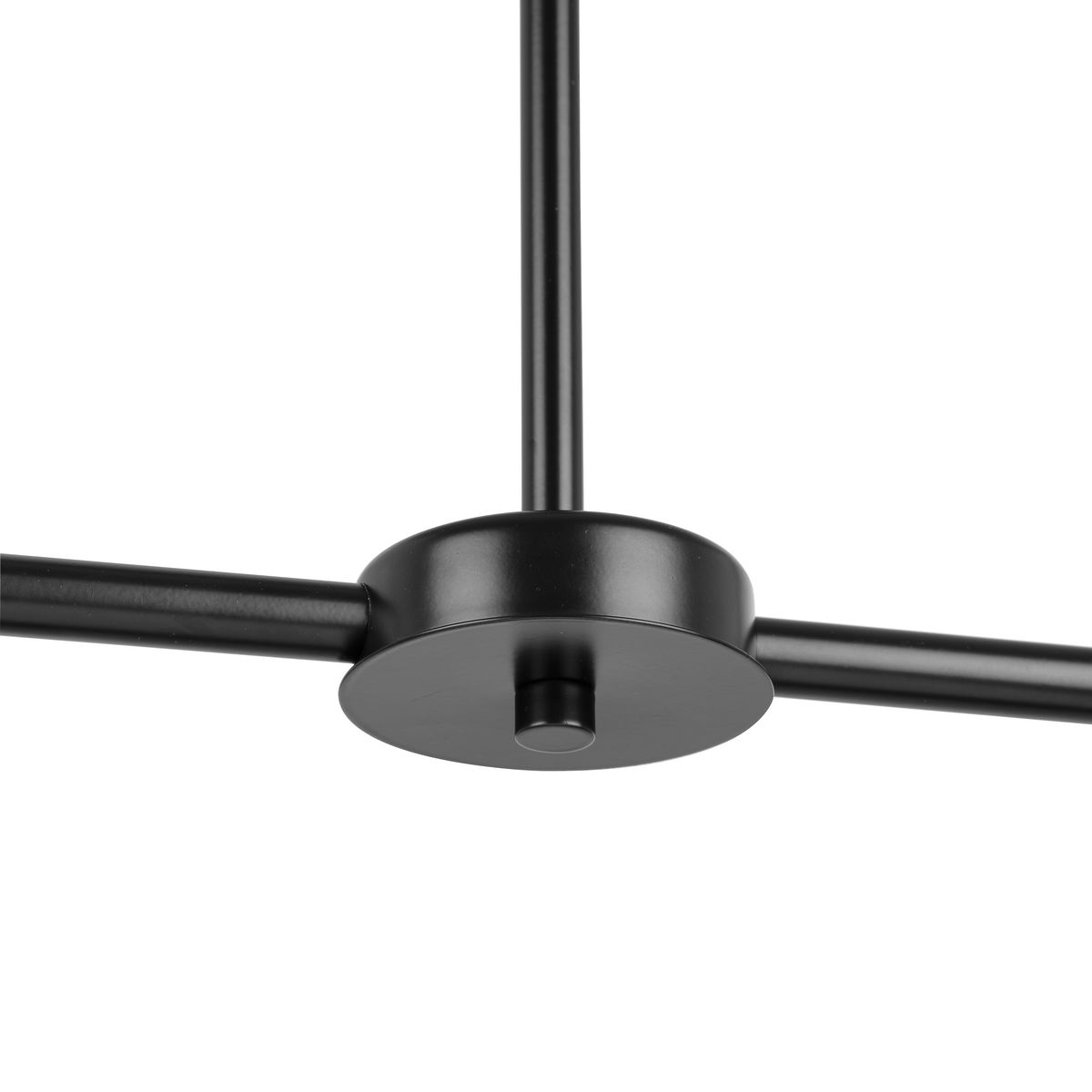 Arya Collection Eight-Light Matte Black Luxe Linear Chandelier, P400338-31M