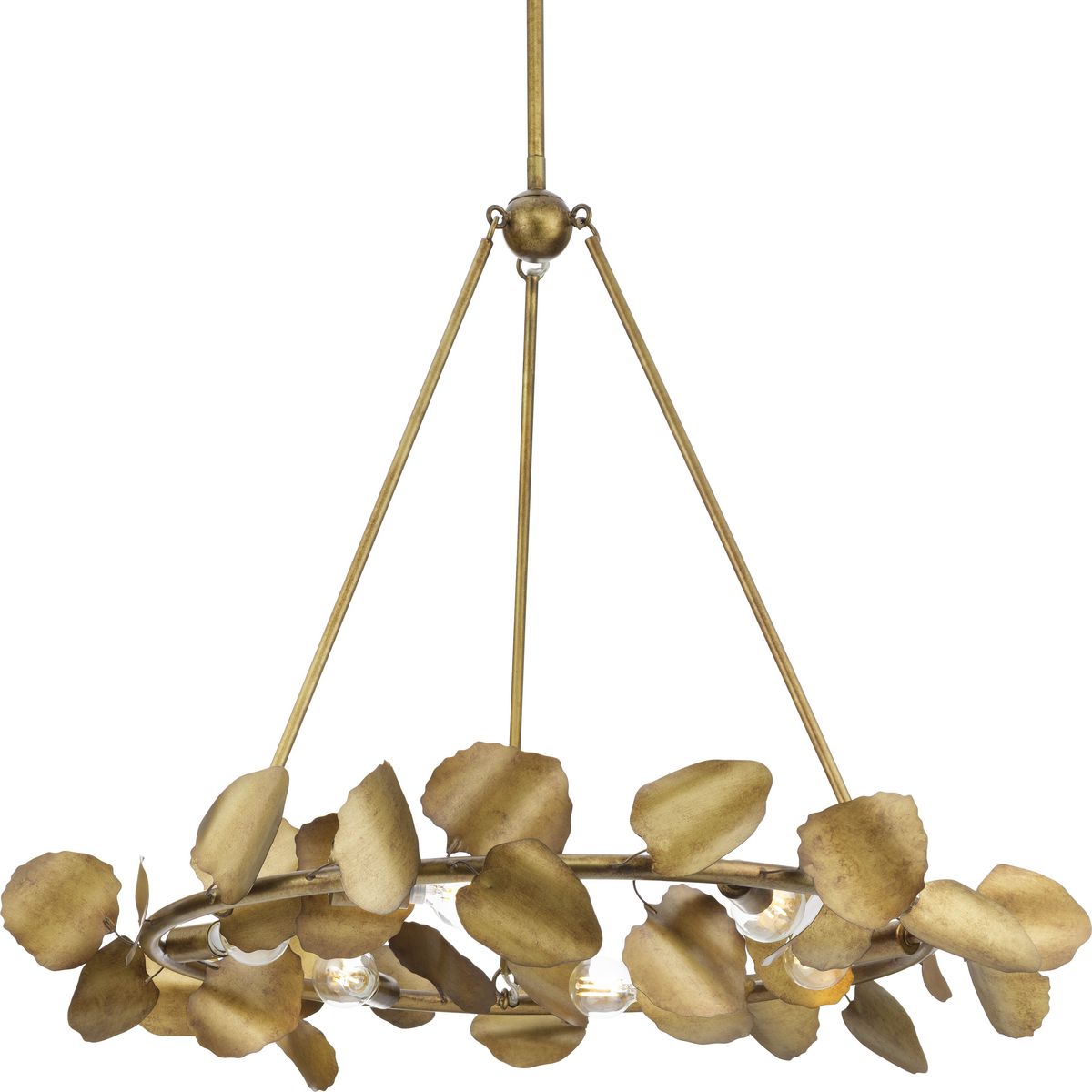 Transitional 2024 gold chandelier