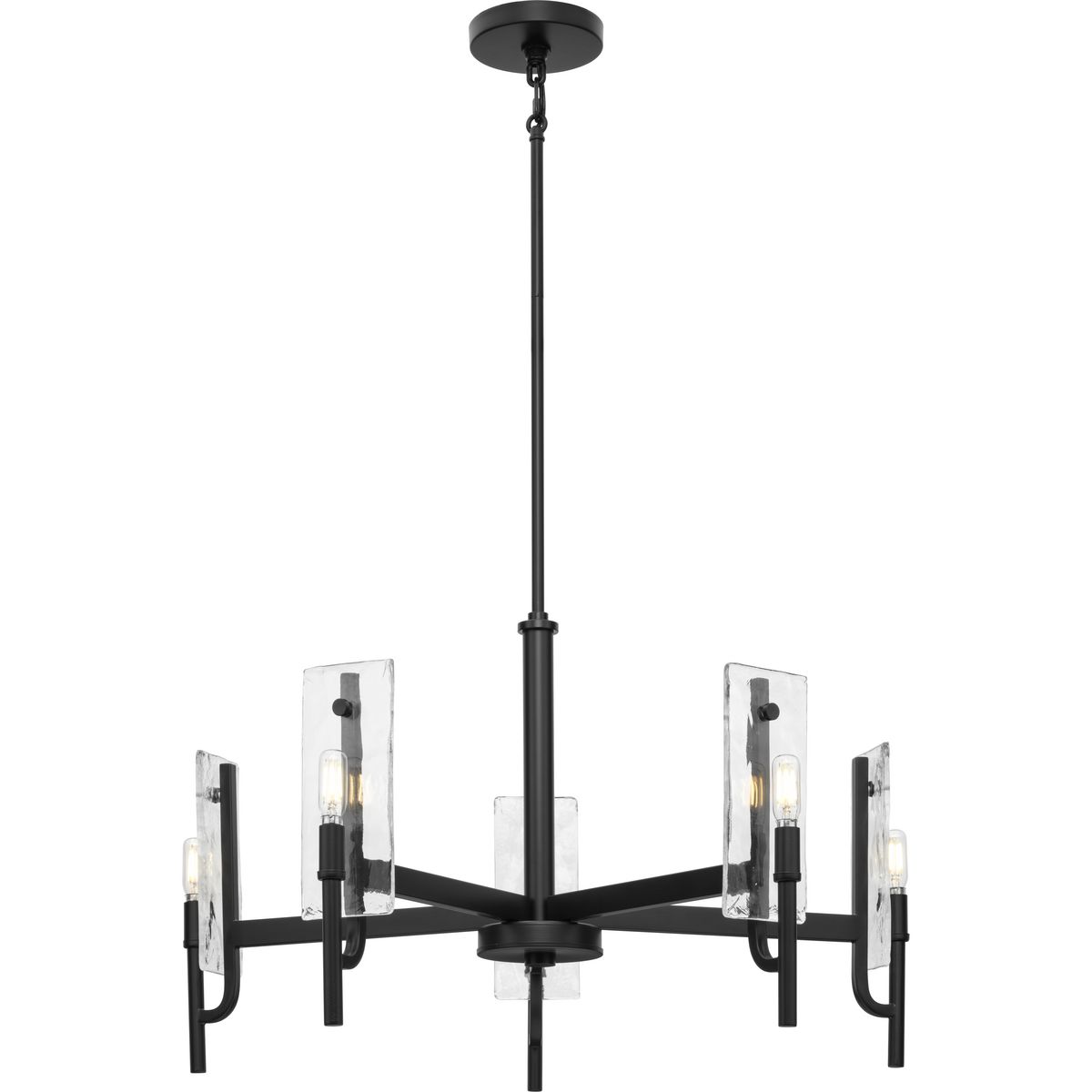 Rivera Collection 5Light Matte Black Luxe Industrial Chandelier