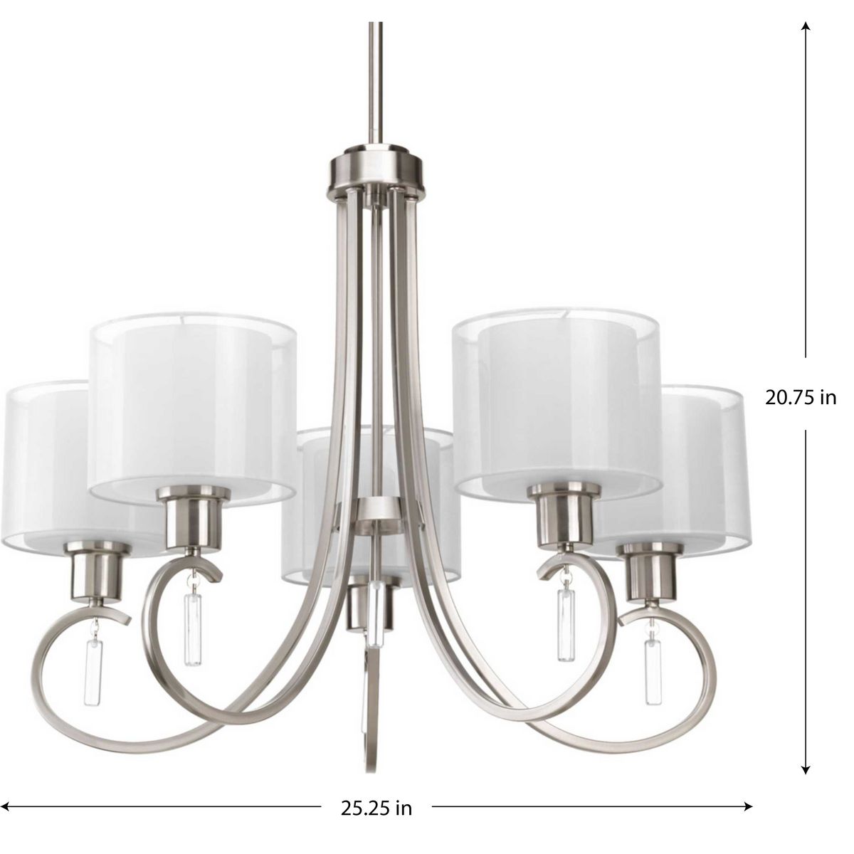 アップル Progress Lighting P4696-09 Invite 5-Lt. Chandelier with