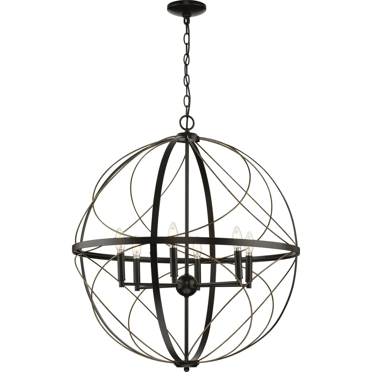 Brandywine Collection Six-Light Pendant | P500069-020 | Progress Lighting