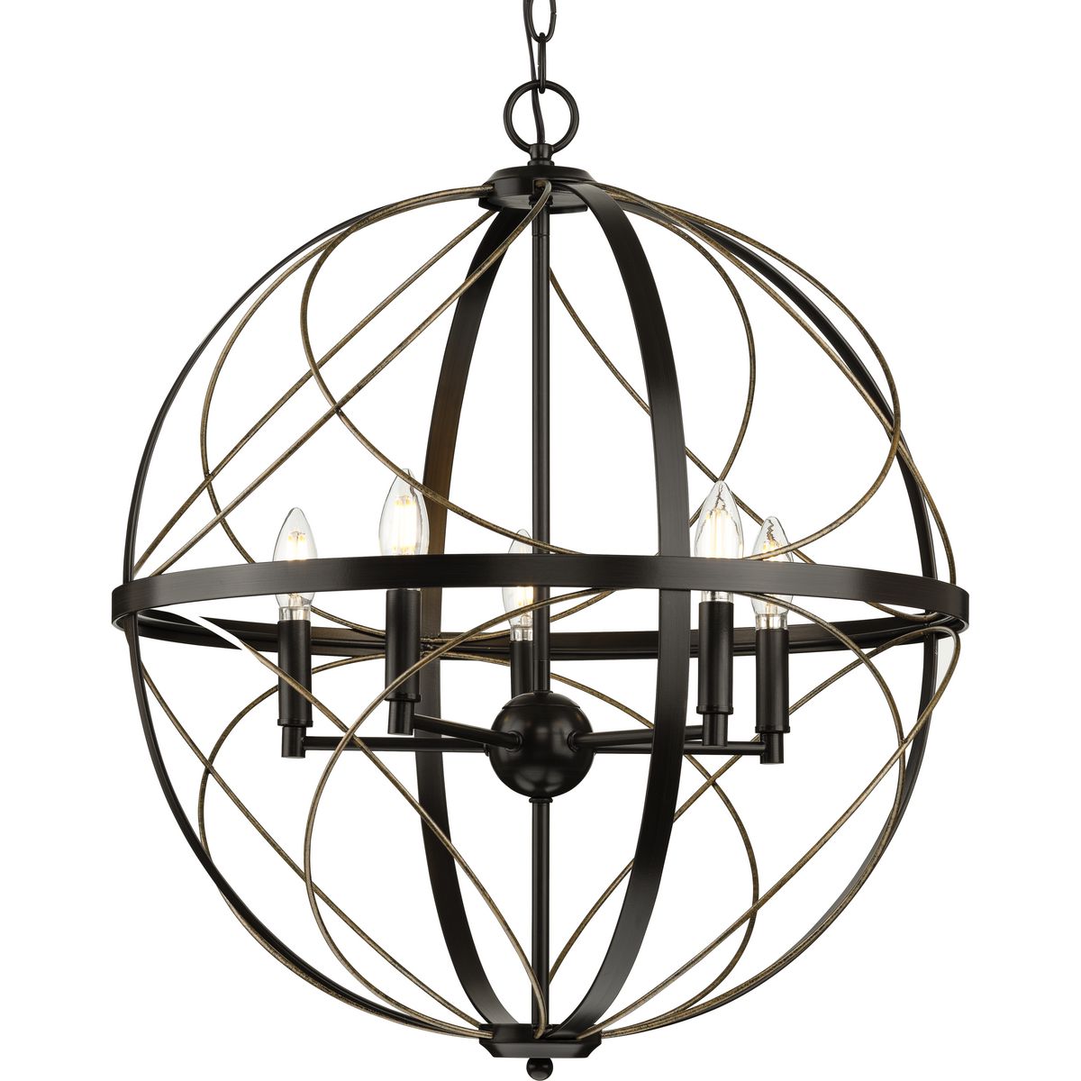 Brandywine Collection FiveLight Antique Bronze Farmhouse Pendant Light