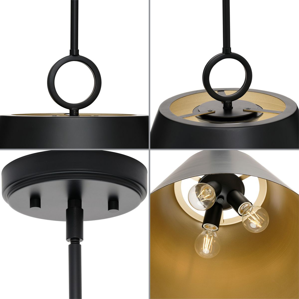 Parkhurst Collection ThreeLight New Traditional Matte Black Metal
