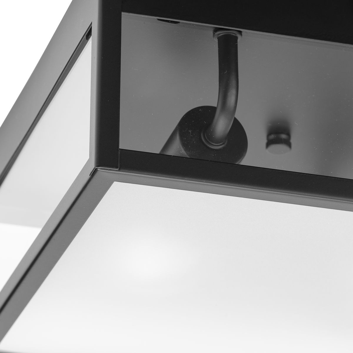 Parrish Collection Two-Light Matte Black Clear and Etched Glass Modern ...