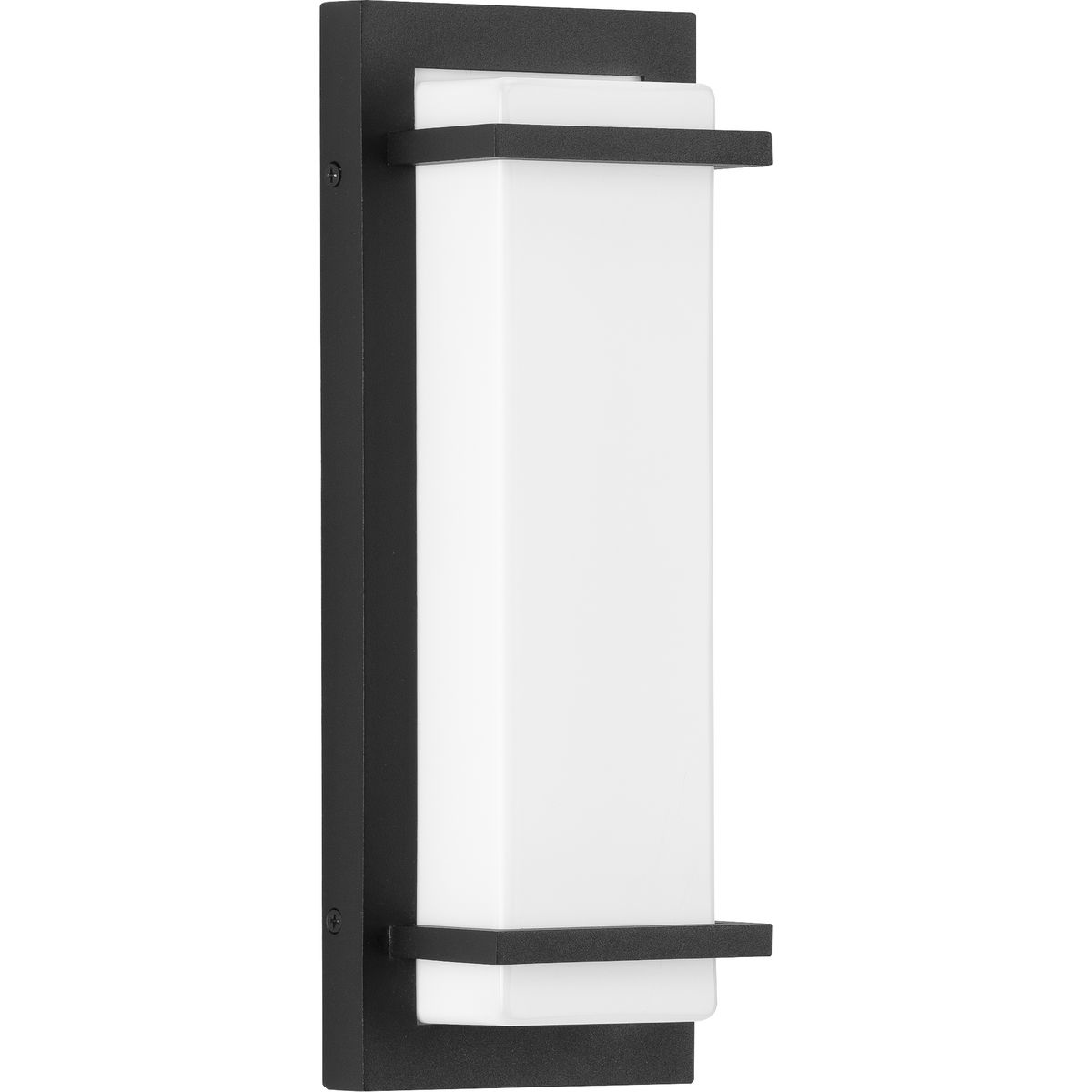Z-1070 LED Collection 1-Light White Acrylic Shade Modern Outdoor Small Wall Sconce Light Metallic Gray 