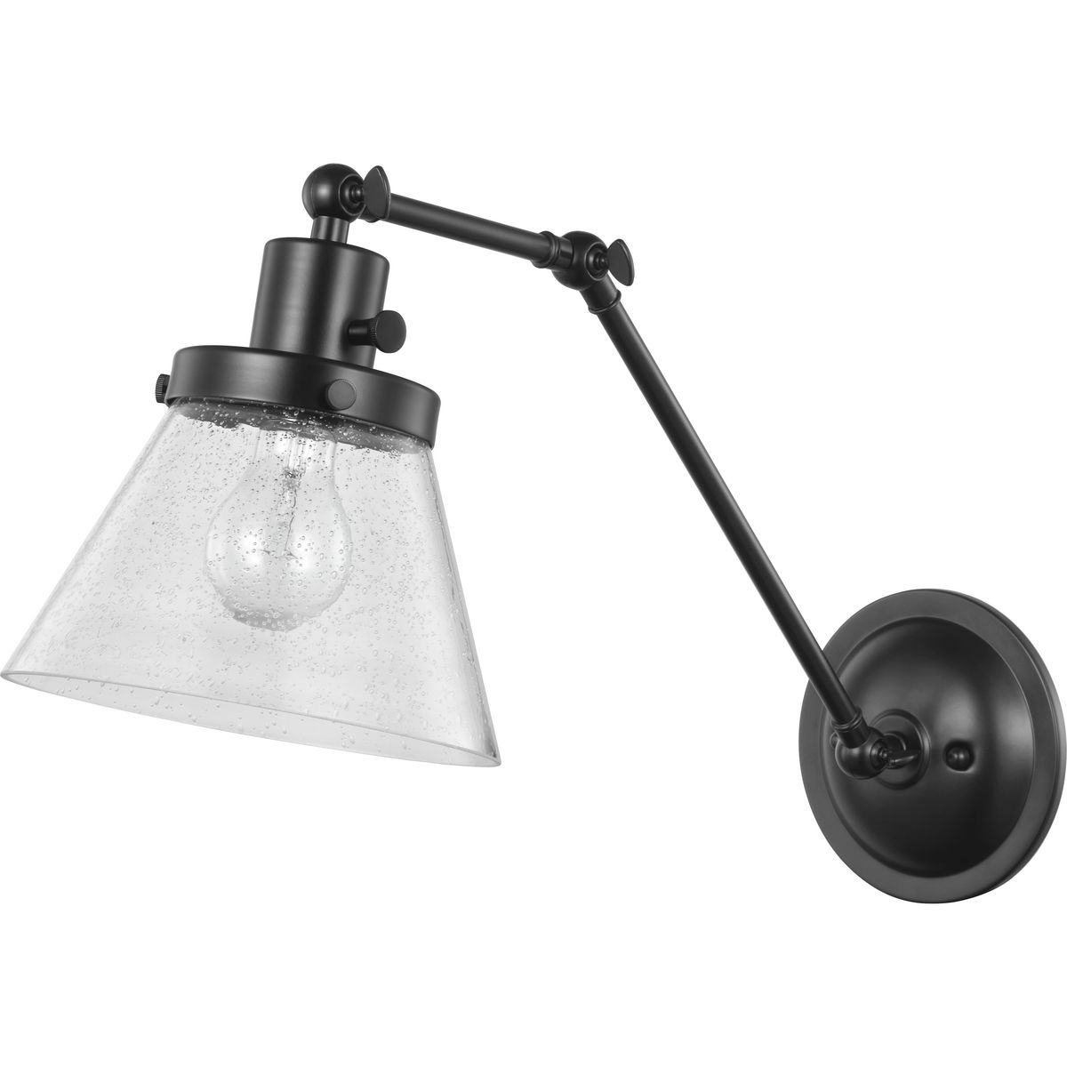 Hinton Collection Black Swing Arm Wall Light | P710094-031