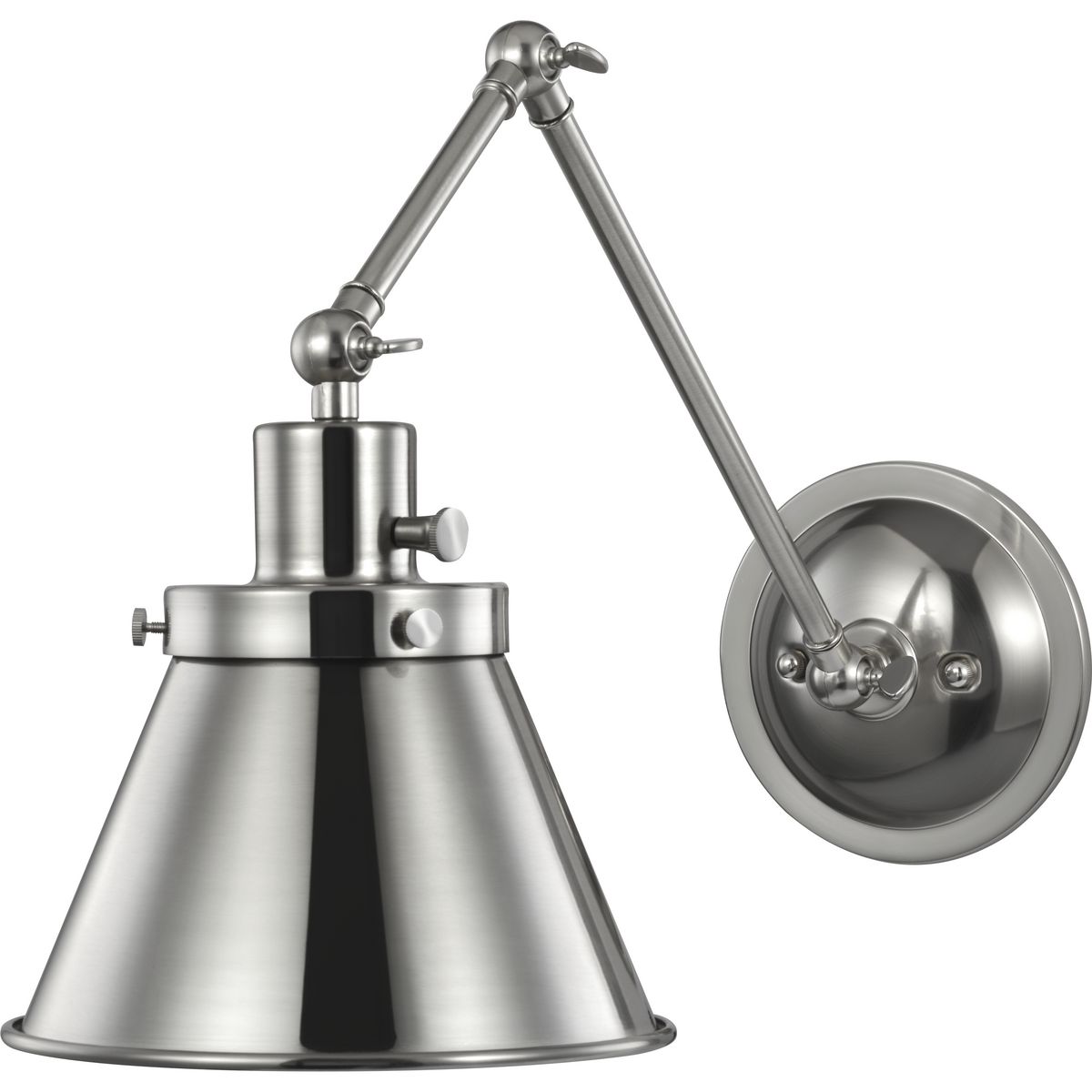 Hinton Collection Brushed Nickel Swing, Swing Arm Lights
