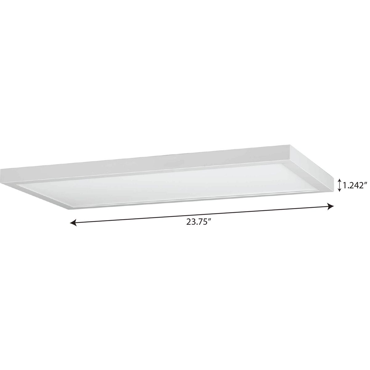 Everlume LED 24 Inch Satin White Modern Style Linear Ceiling Panel   PROG P810032 028 30dimensions Silo 1200 