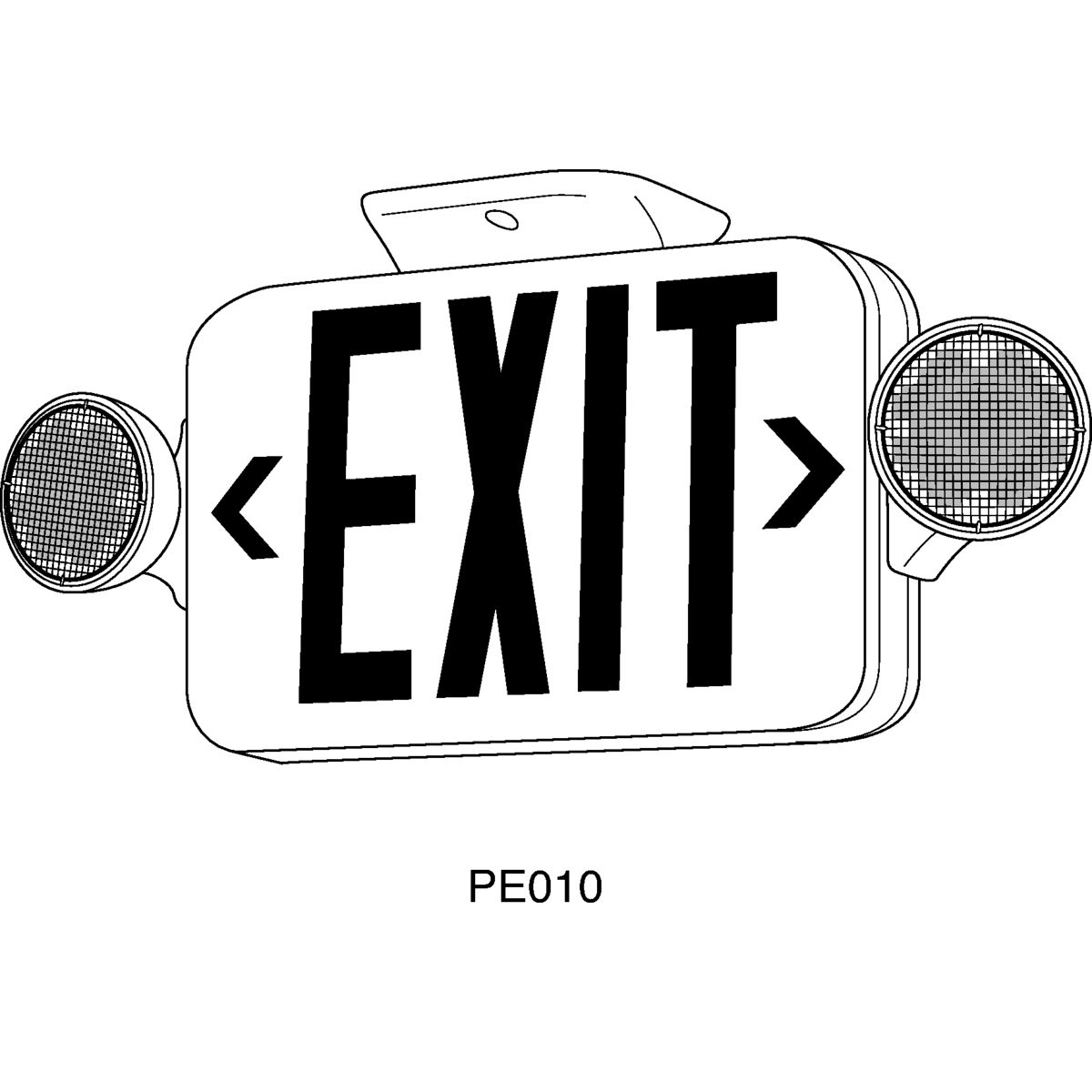 Remote Capable Black Exit Sign with Emergency Lights -5 Yr Warranty – Exit  Sign Warehouse