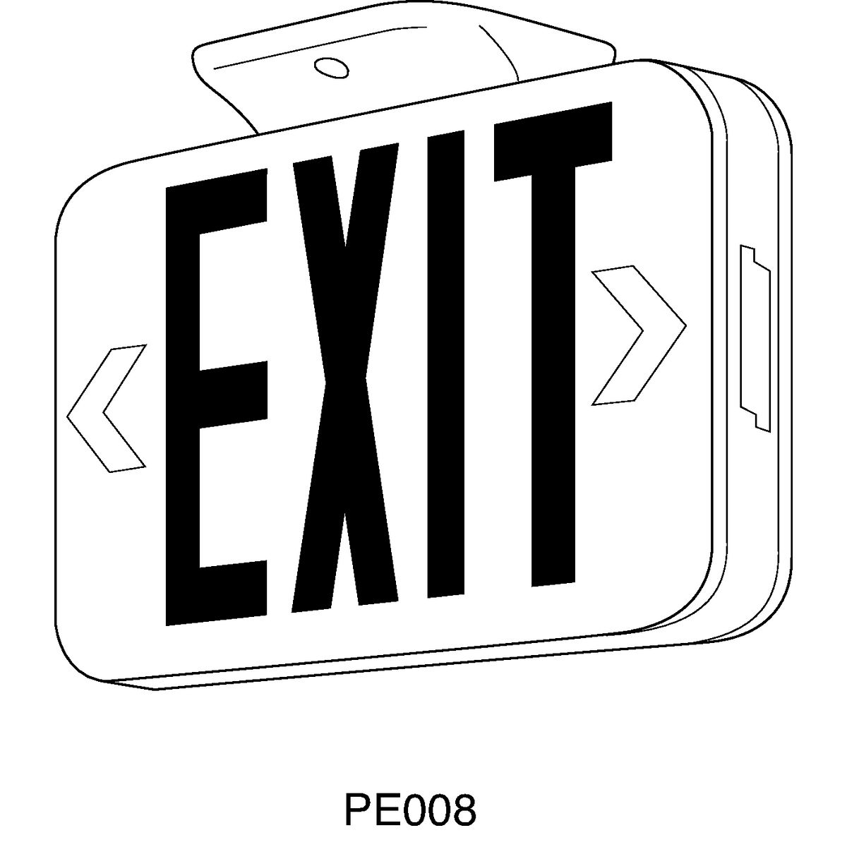 Remote Capable Black Exit Sign with Emergency Lights -5 Yr Warranty – Exit  Sign Warehouse