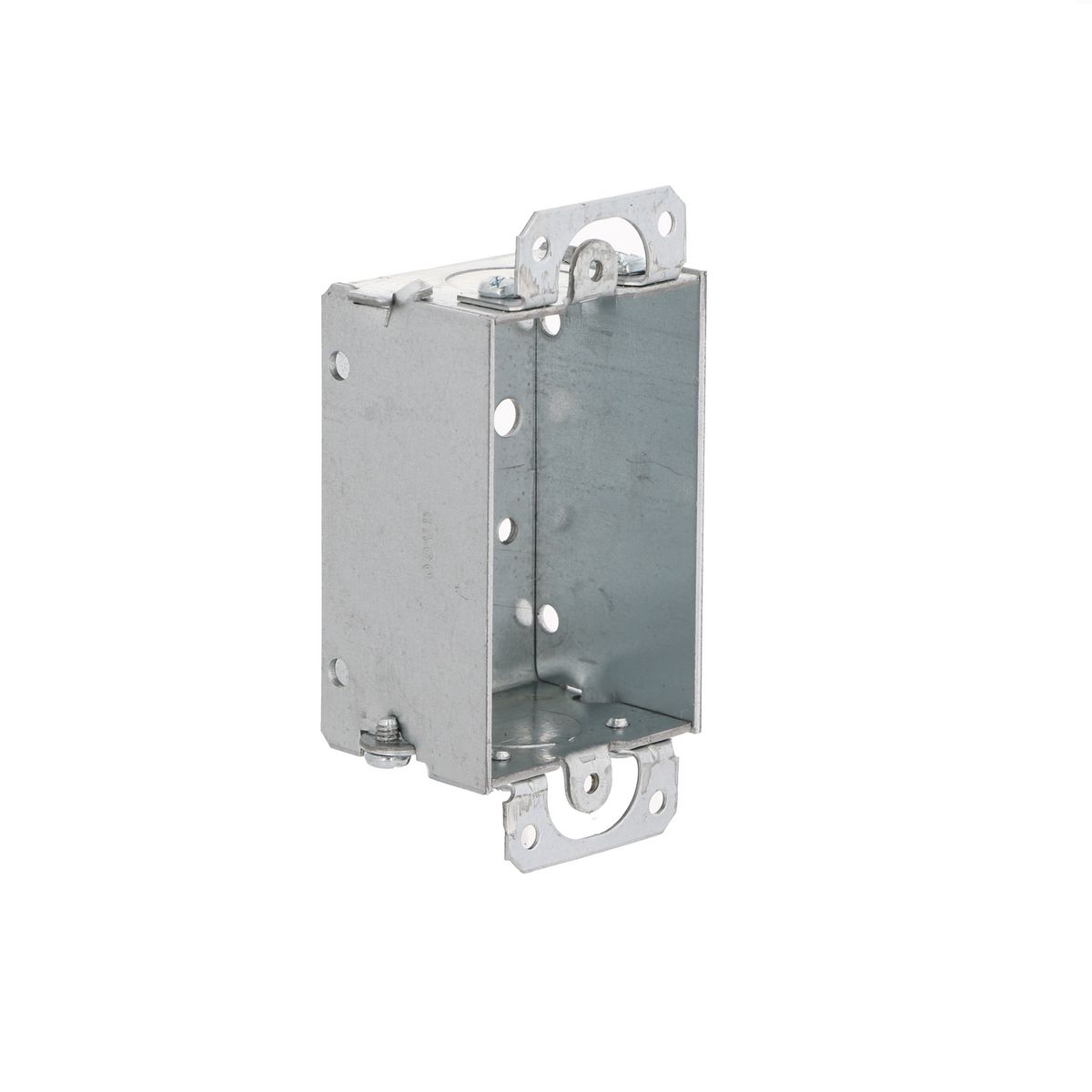 RAC 400 1-1/2" DEEP SWITCH BOX PLASTER EARS 1/2" KO METAL CUT IN