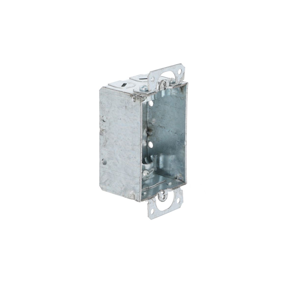 RAC 410 1-1/2" DEEP SWITCH BOX PLASTER EARS 1/2" KO METAL CUT IN WITH NM-CLAMPS