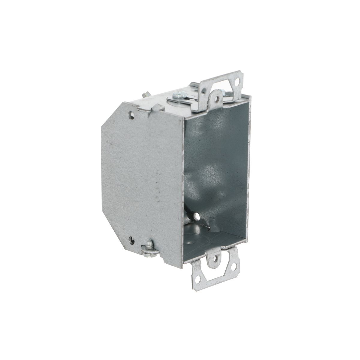 RAC 471 2-1/4" DEEP SWITCH BOX PLASTER EARS 1/2" KO METAL CUT IN WITH NM-CLAMPS