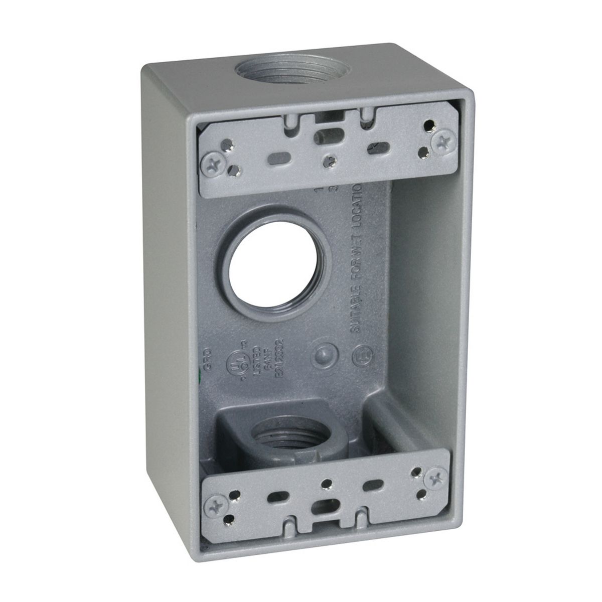 TAY SB375S 1G WP BOX (3) 3/4 IN. OUTLETS - GRAY
