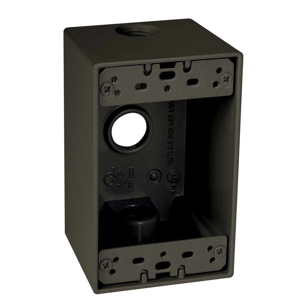 1G WP DEEP BOX (3) 1/2 IN. OUTLETS - BZ