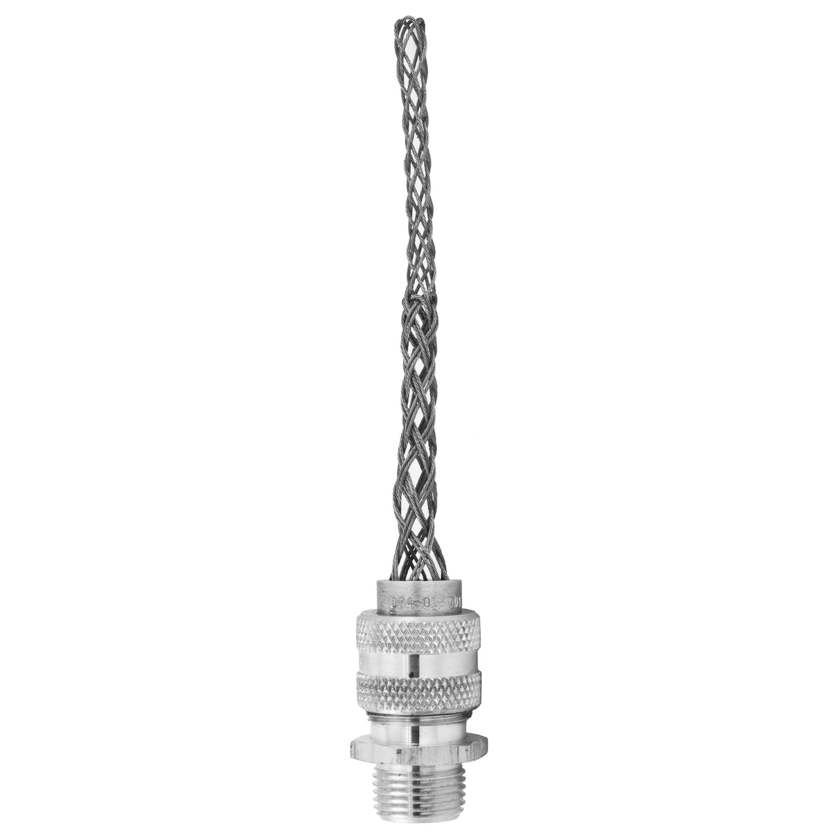 Woodhead 36263 Cable Strain Relief, Straigh Male, Deluxe Cord Grip,  Aluminum Body, Stainless Steel Mesh, 3/4 NPT Thread Size, .625-.750 Cable