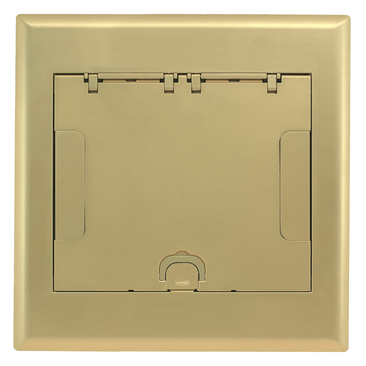 Product image for Hubbell 4GAFBCVRBRSAFB CVR, 4G, FLUSH, BRASS POWDER