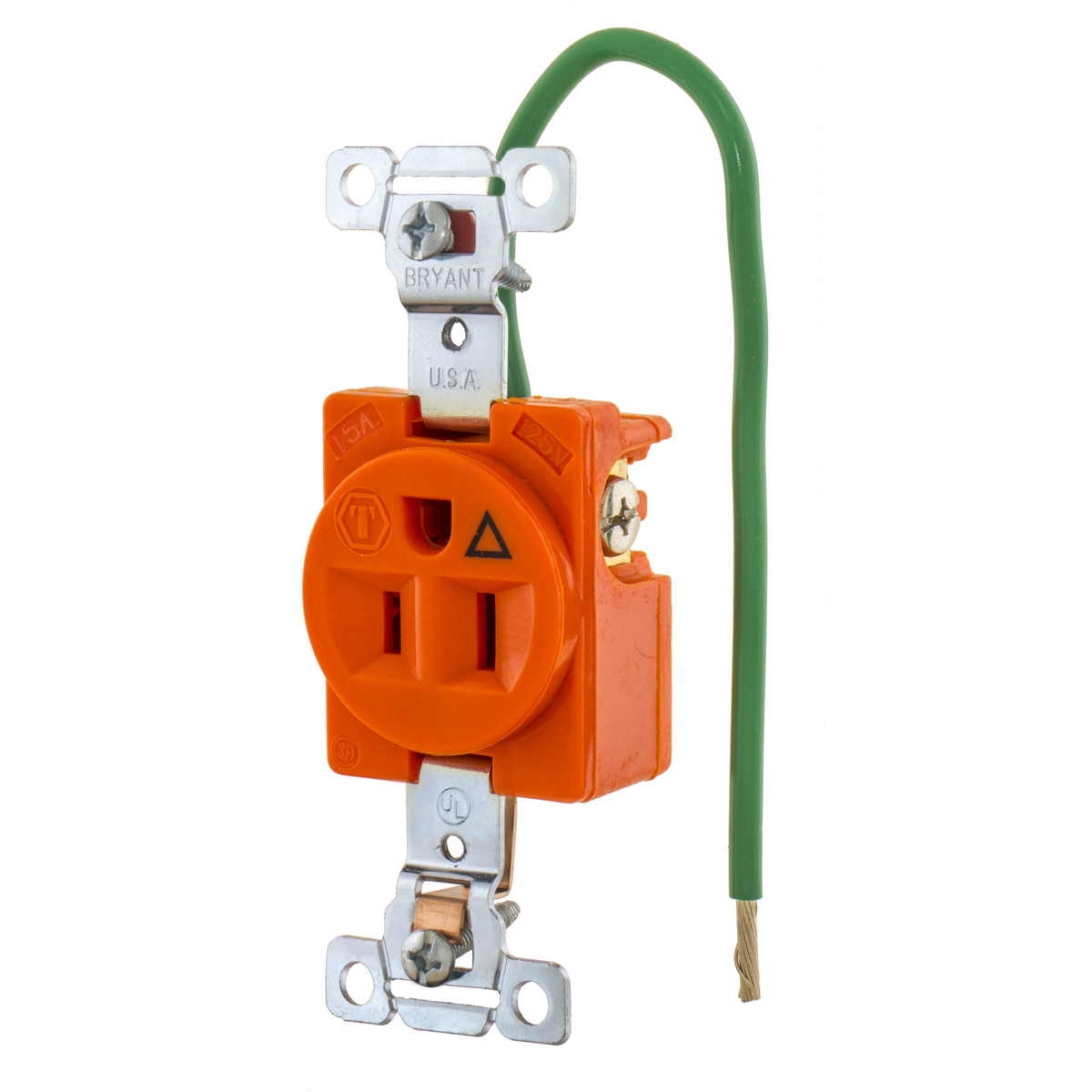 15 Amp Decorator Duplex Outlet Receptacle, Tamper